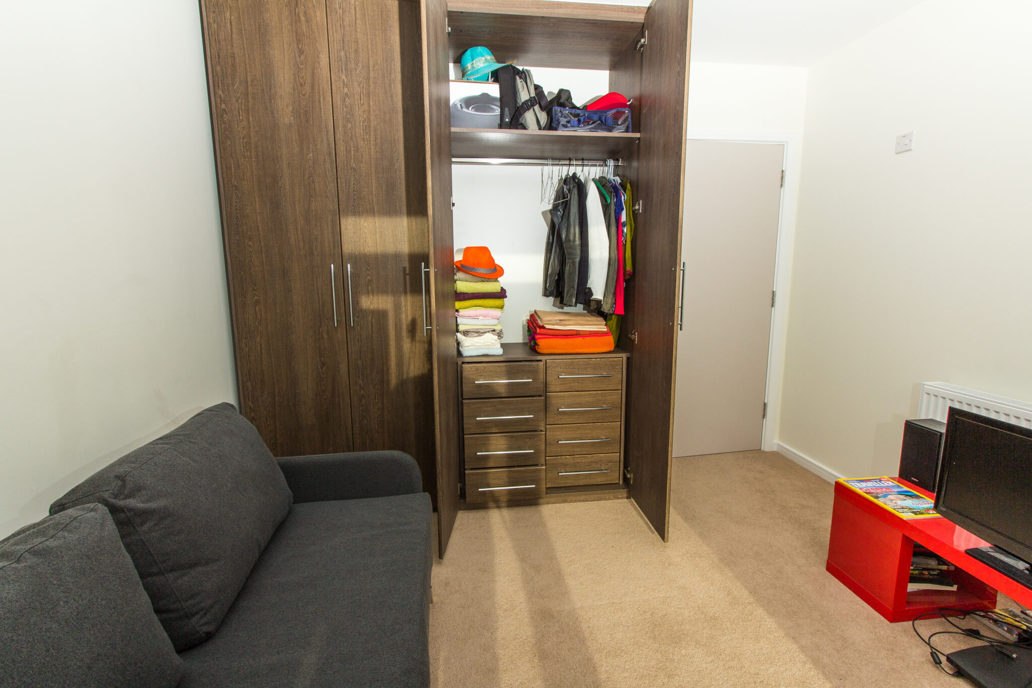 Fitted wardrobe interior drawers